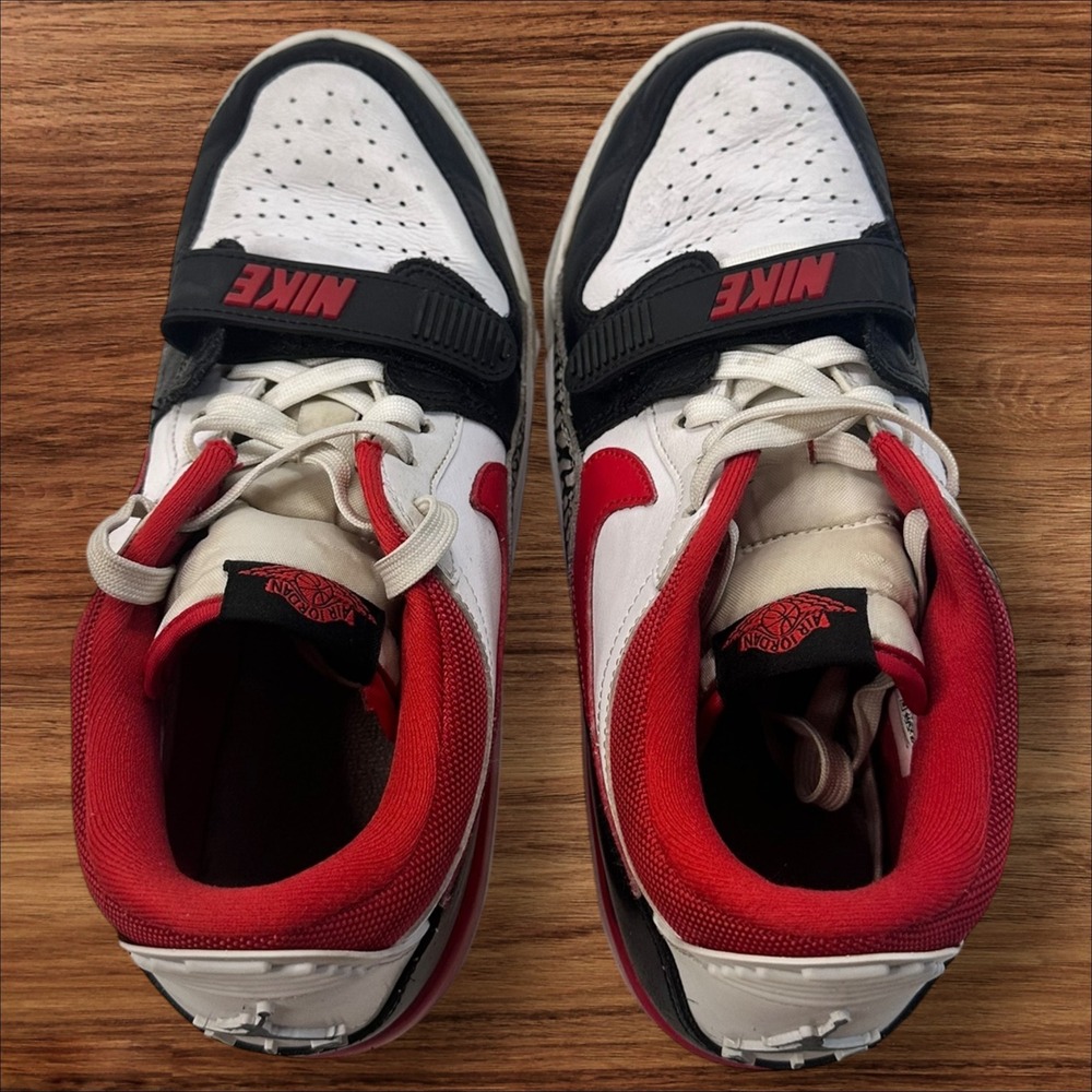 Nike Air Jordan 3 Retro Fire Red Sneakers Basketball Shoes Size 7Y - Picture 5 of 7